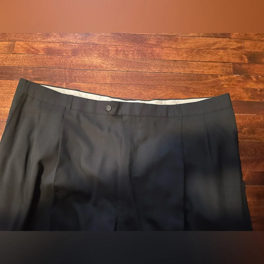 Men’s Classic Black Suit,Pronto Uomo 100% Wool, 54 Regular Jacket, 50 waist pant